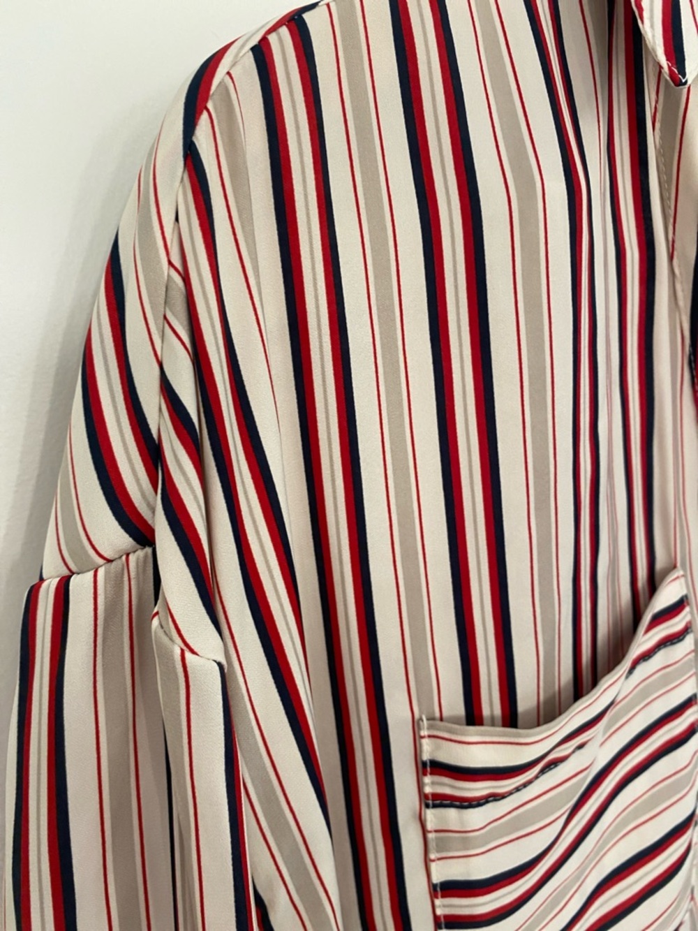 Free People ‘Mad About You’ Striped Button Down Blouse Fits Oversized XS - Picture 6 of 9